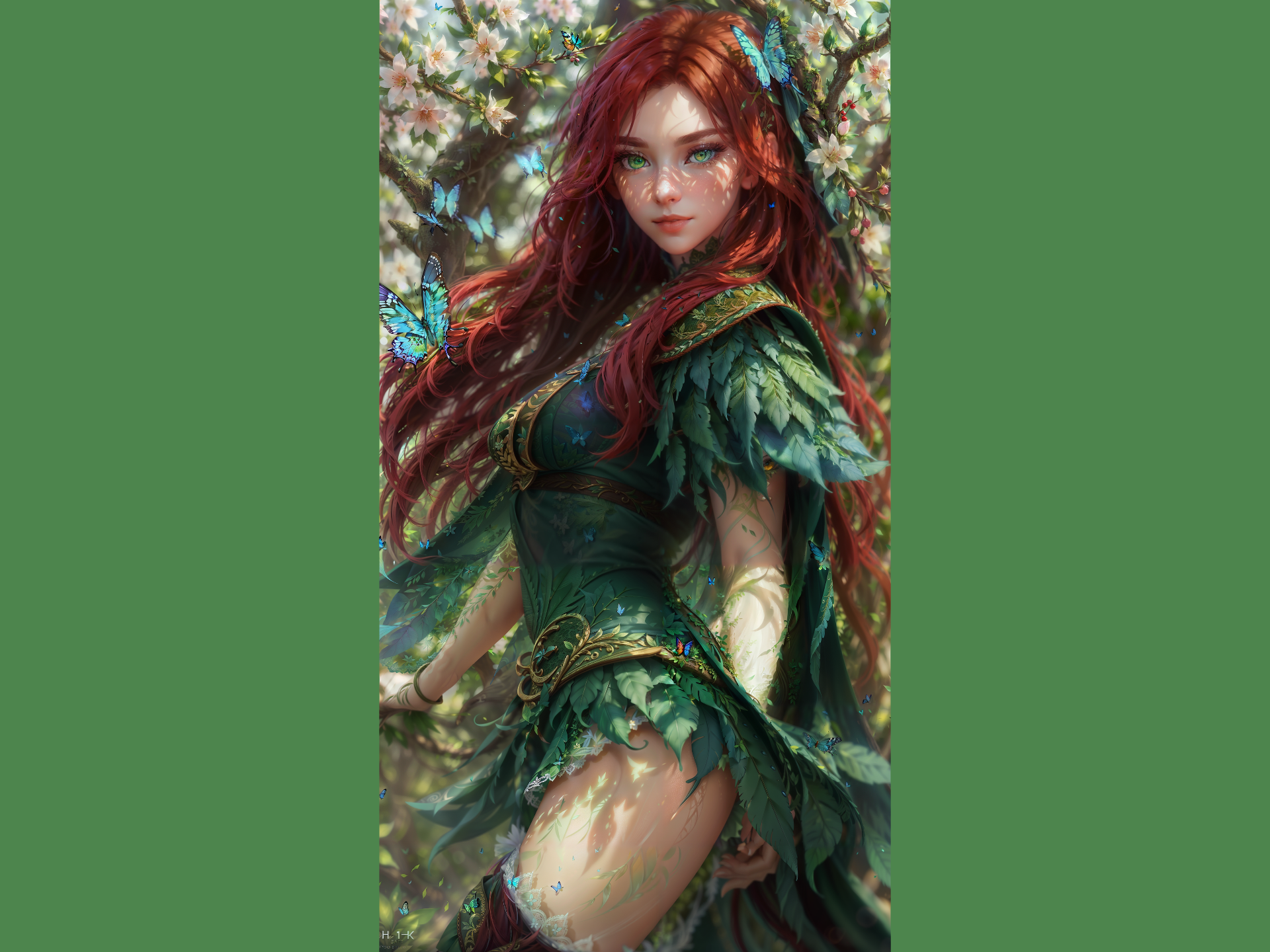 Girl Elf - Hueforge Green