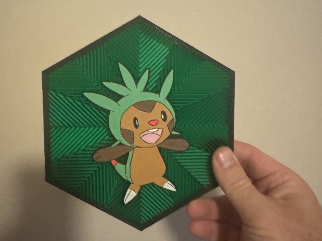 #650 Chespin Hex Wall Art