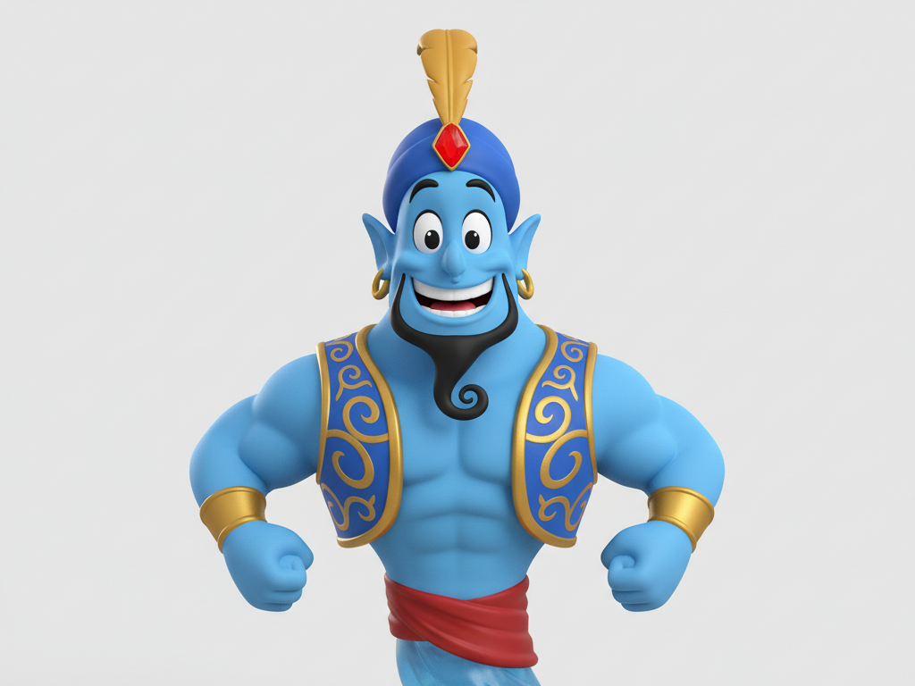 Statua Genio della lampada - Aladdin