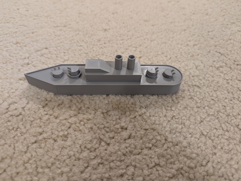 Simple Destroyer (with rotating turrets)