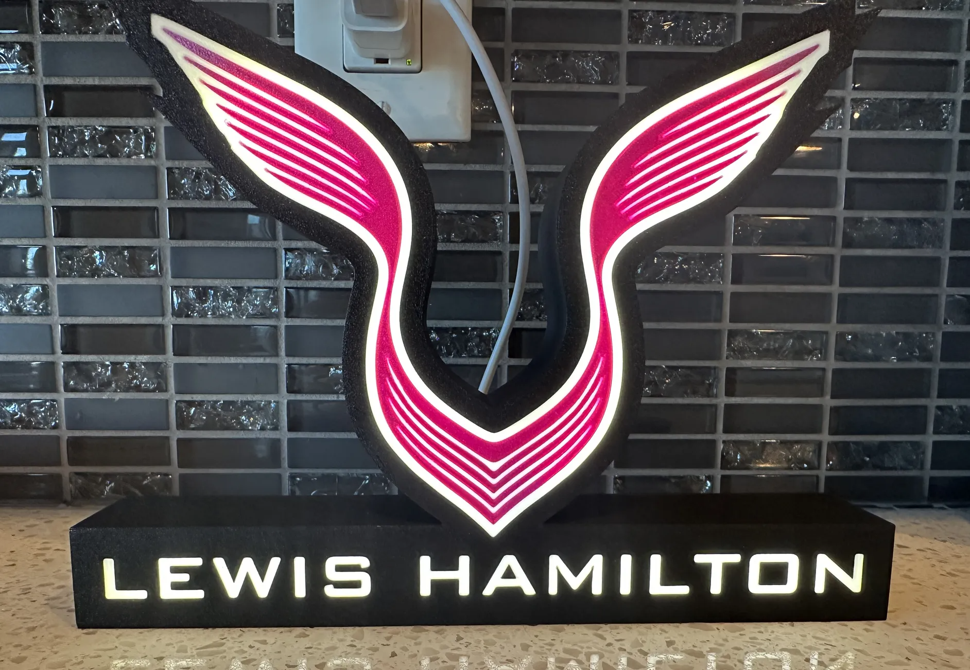 Lewis Hamilton LED lightbox