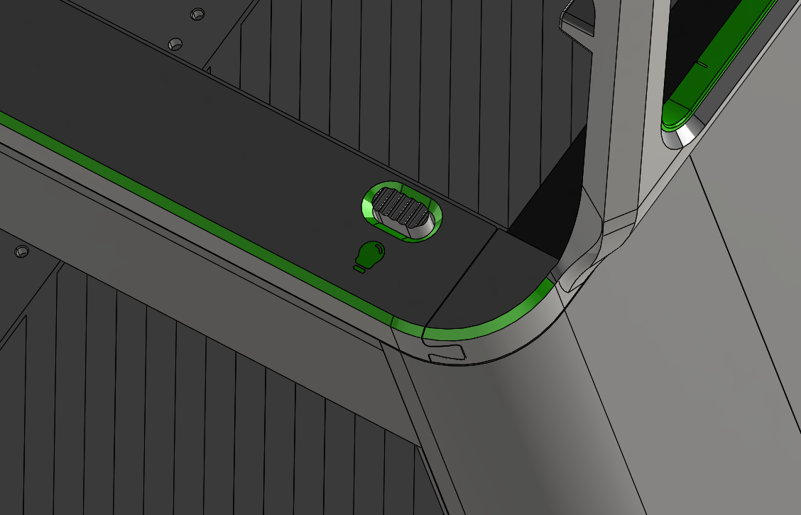 LED switch mod for BLV - AMS Riser front right dash for P Series