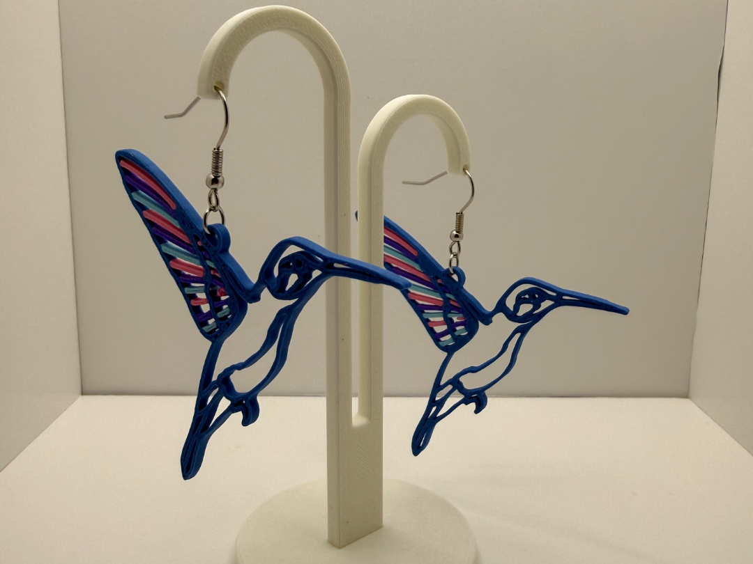 Hummingbird Dangle Earrings (.4mm Nozzle Ready)