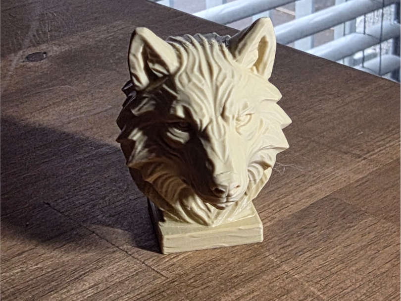 Wolf Head Bust | Woodcarving Style
