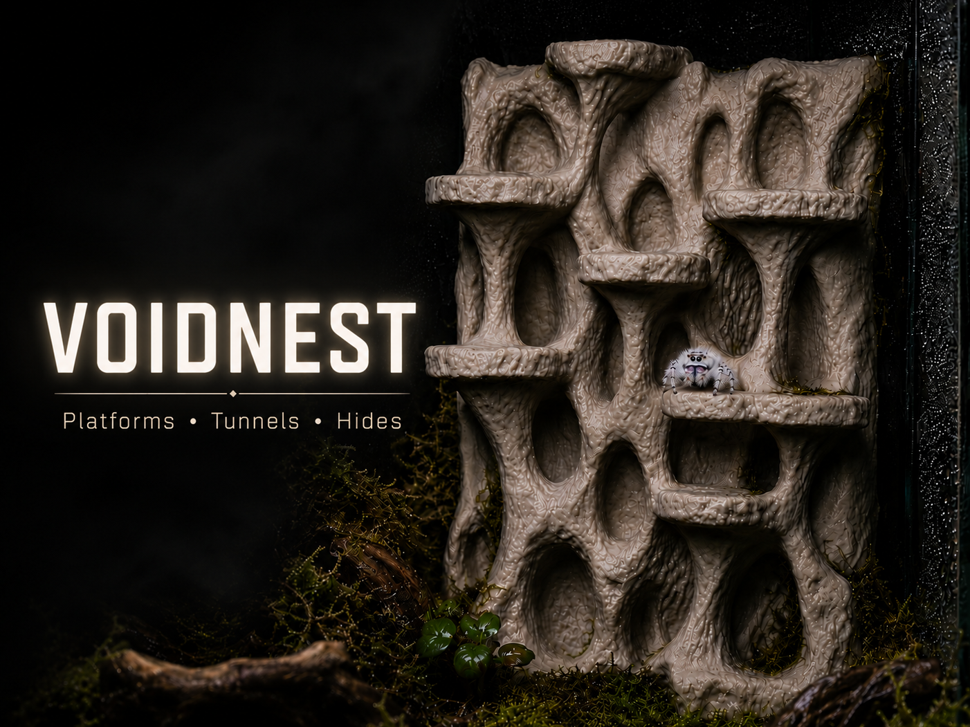 VOIDNEST – Modulare skalierbare Spinnenrückwand