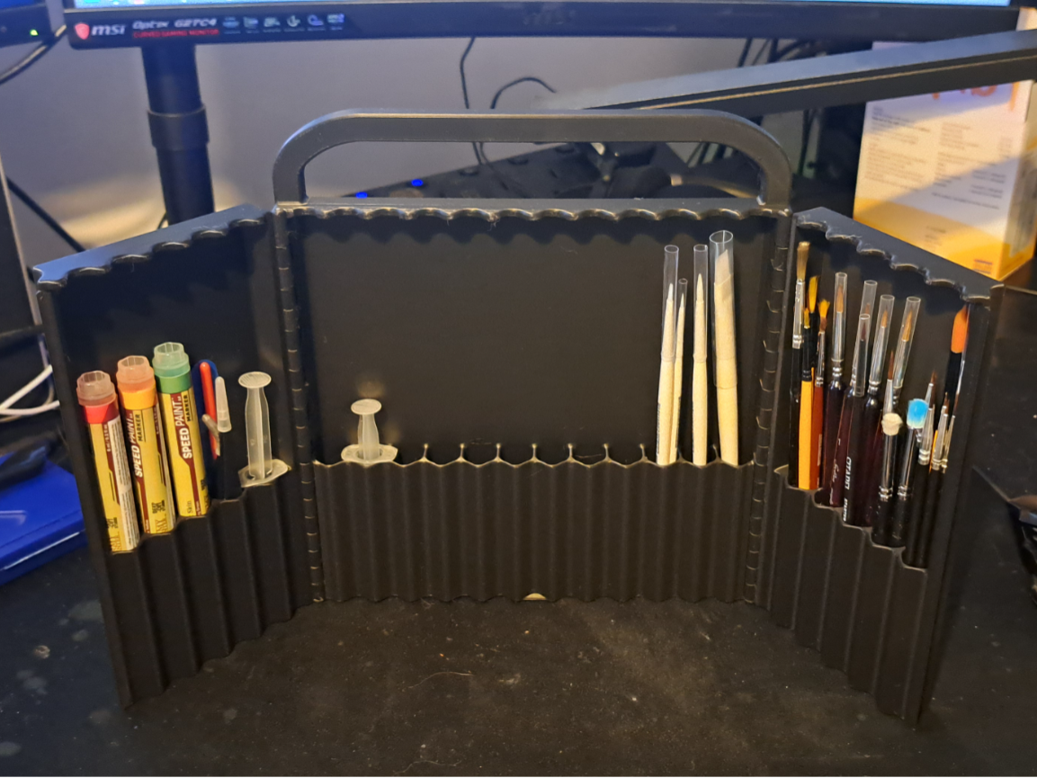 Speedpaint and paint brush storage