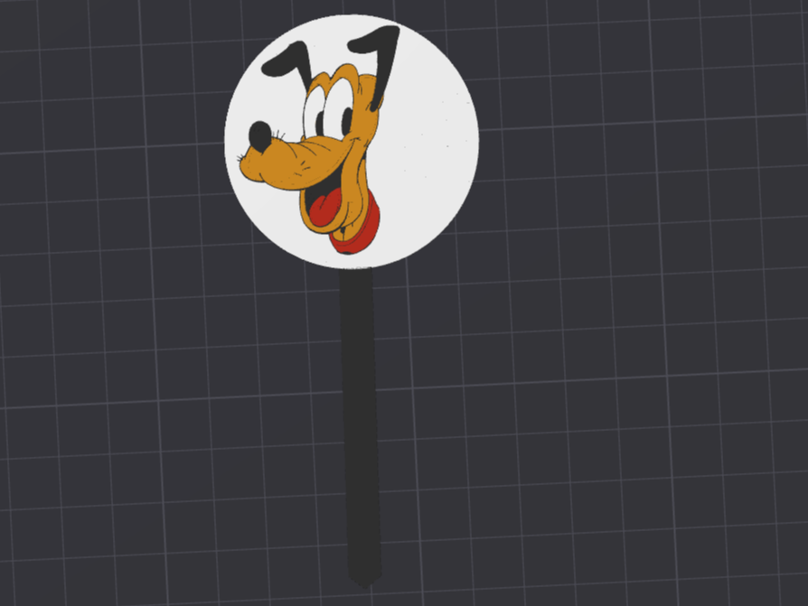 Pluto Cake Topper Cupcake