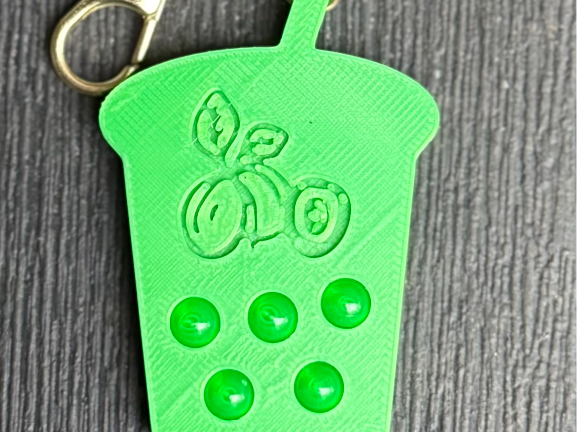 Lychee Boba Keychain