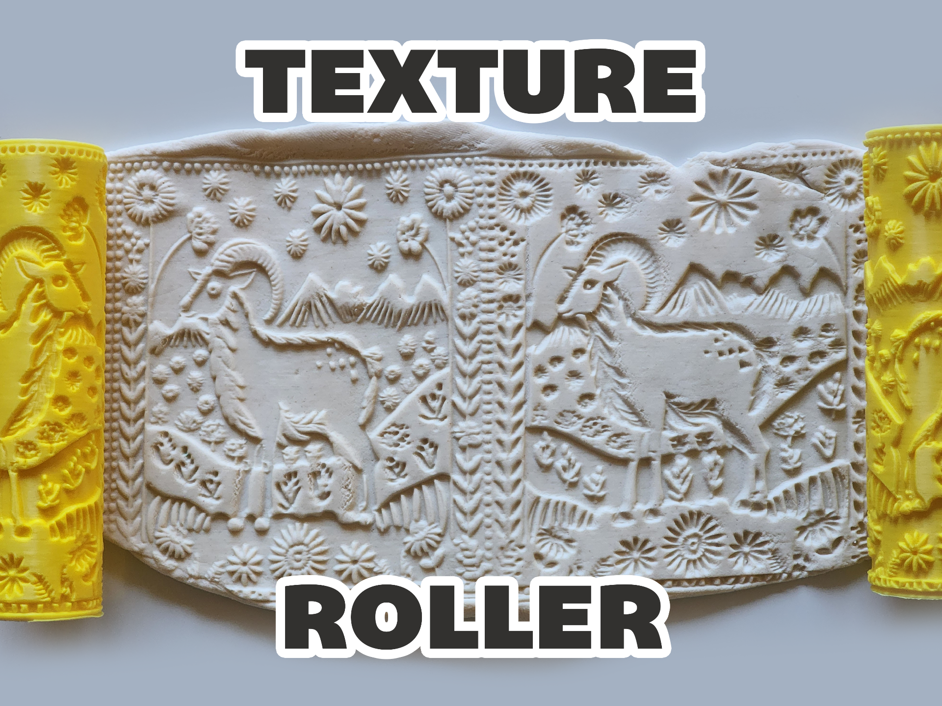Texture Roller V162 | Goat Folk Art