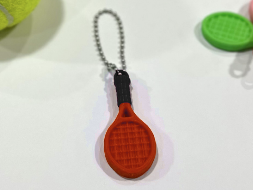 Tennis Racket Keychain | 2-Color Charm