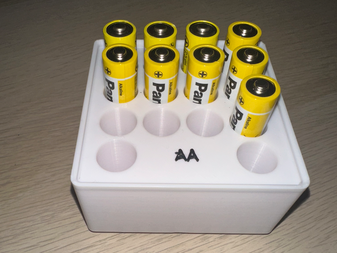 Gridfinity AA Battery Storage Bin – Two‑Color