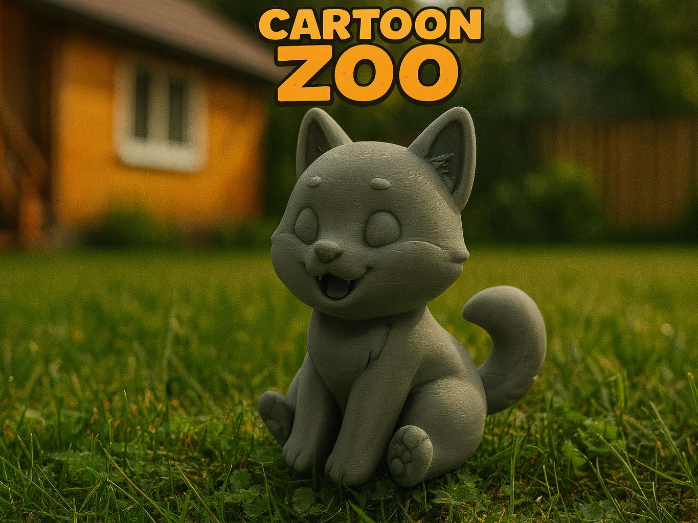 Cute Cartoon Shiba Inu Dog - Cartoon Zoo