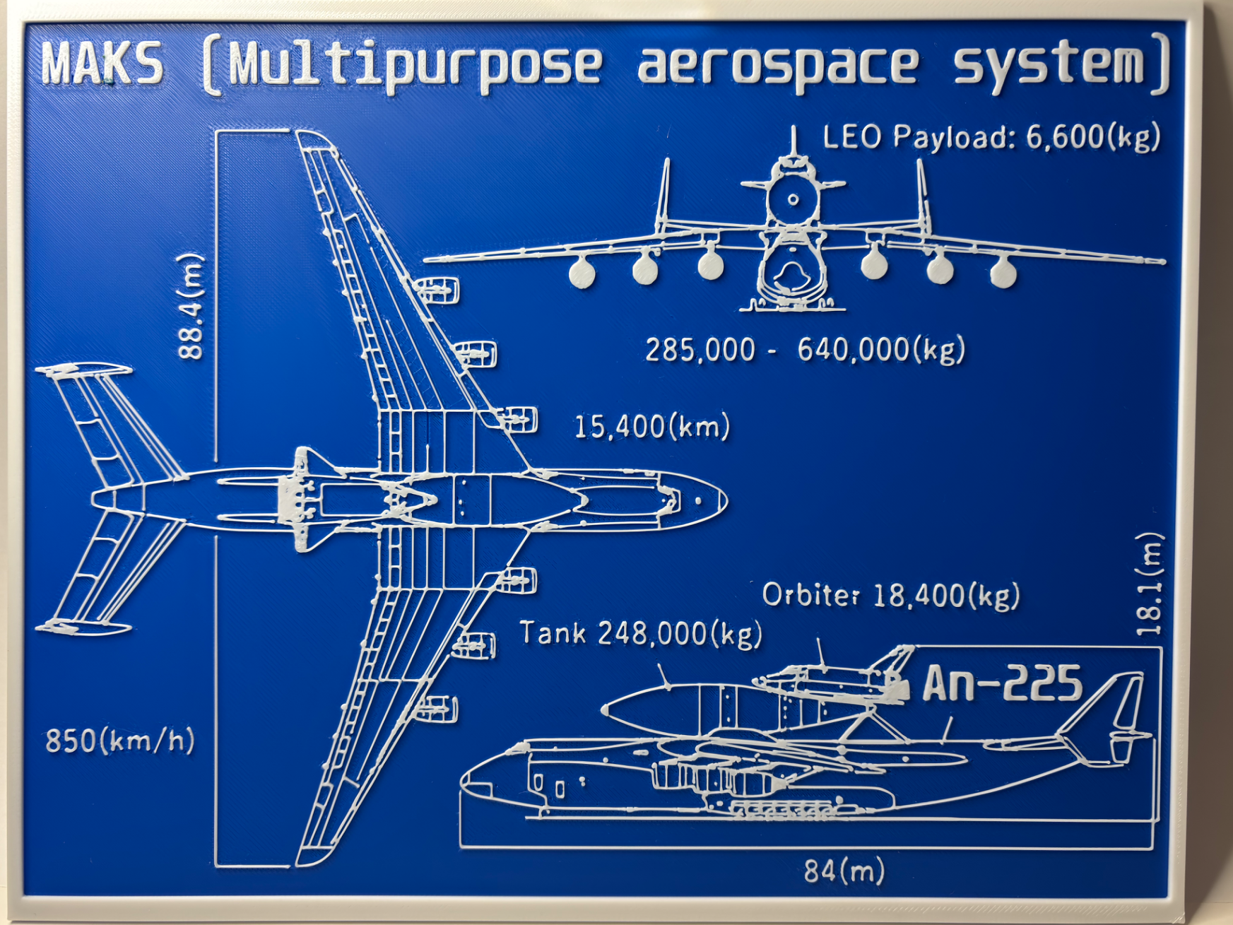 Antonow AN-225 MAKS - Space Shuttle - Blueprint