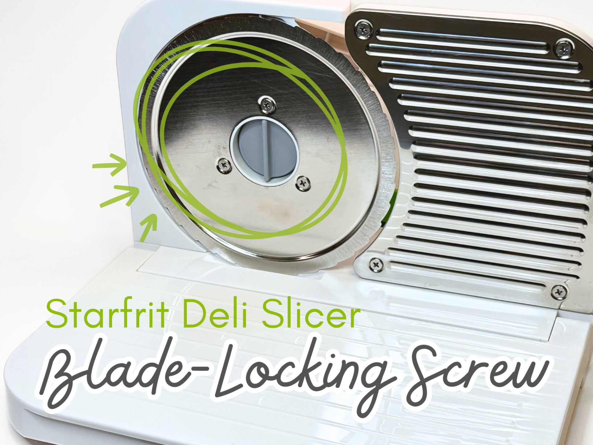 Blade-locking screw for Starfrit deli slicer