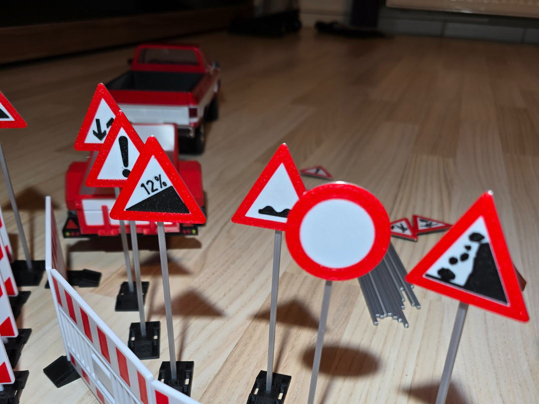 Verkehrszeichen 1:18 / Baustellenschilder