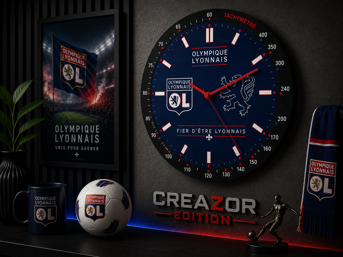 Horloge Murale – Édition Olympique Lyonnais