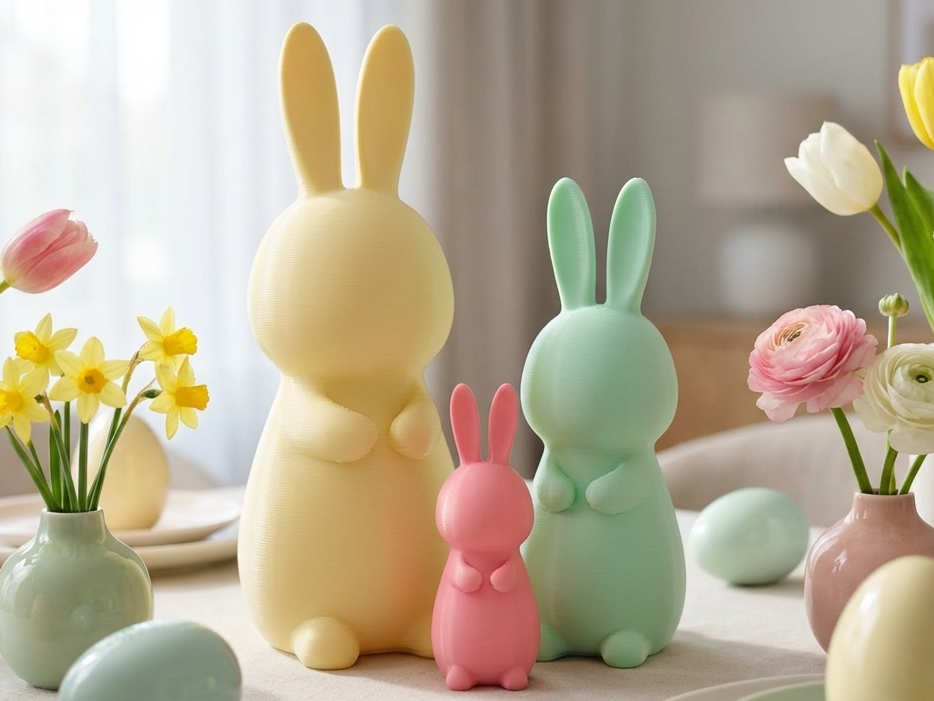 Cute Minimal Bunny Figurine – Easy Easter 3D Print