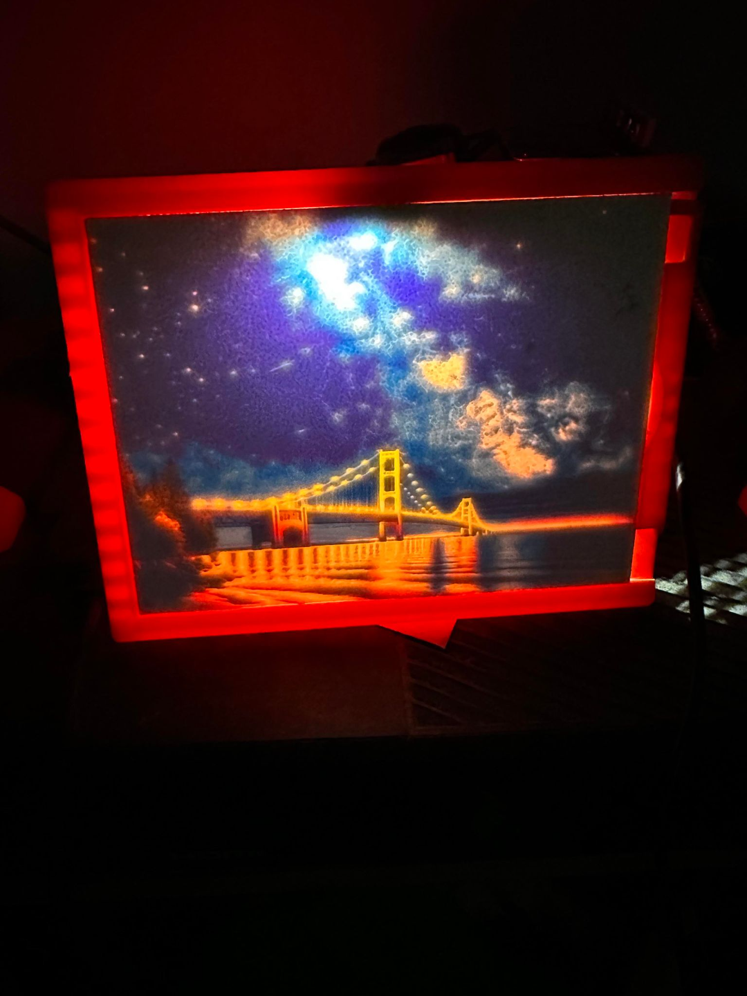 Mackinac Bridge Night Lithophane