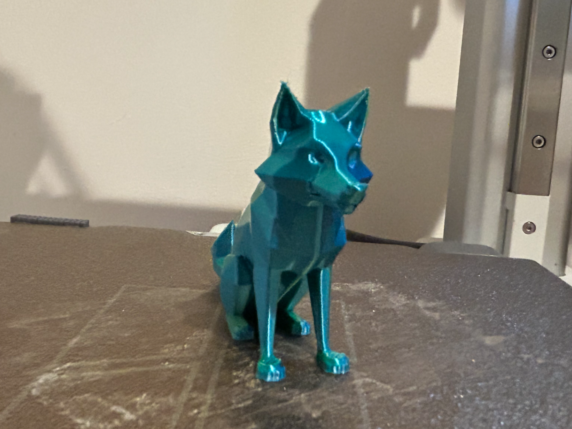 Low Poly Sitting Wolf