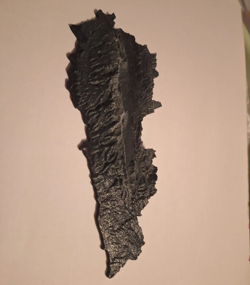 Topographic Map of Lebanon