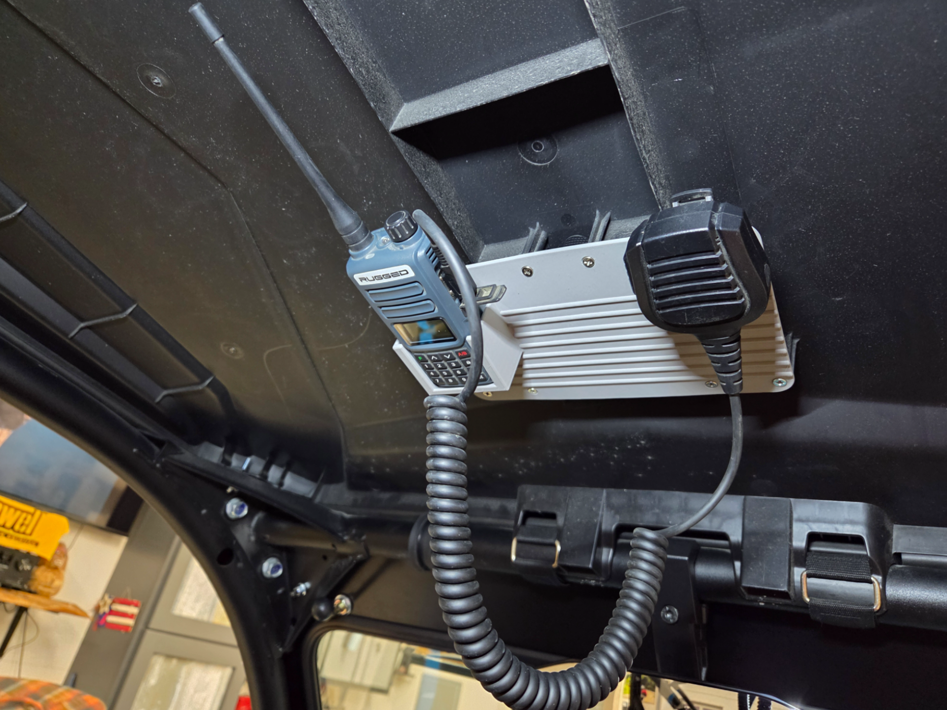 Handheld Rugged Radio Holder for Kawasaki KRX 1000