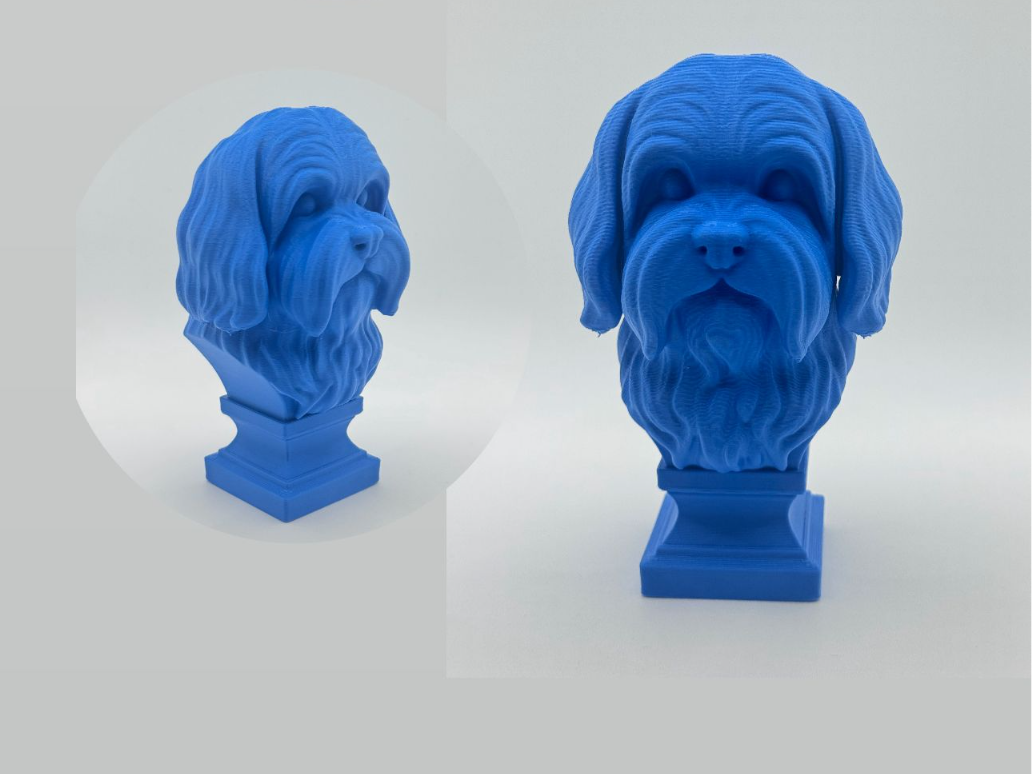 Maltese Dog Bust & Stand