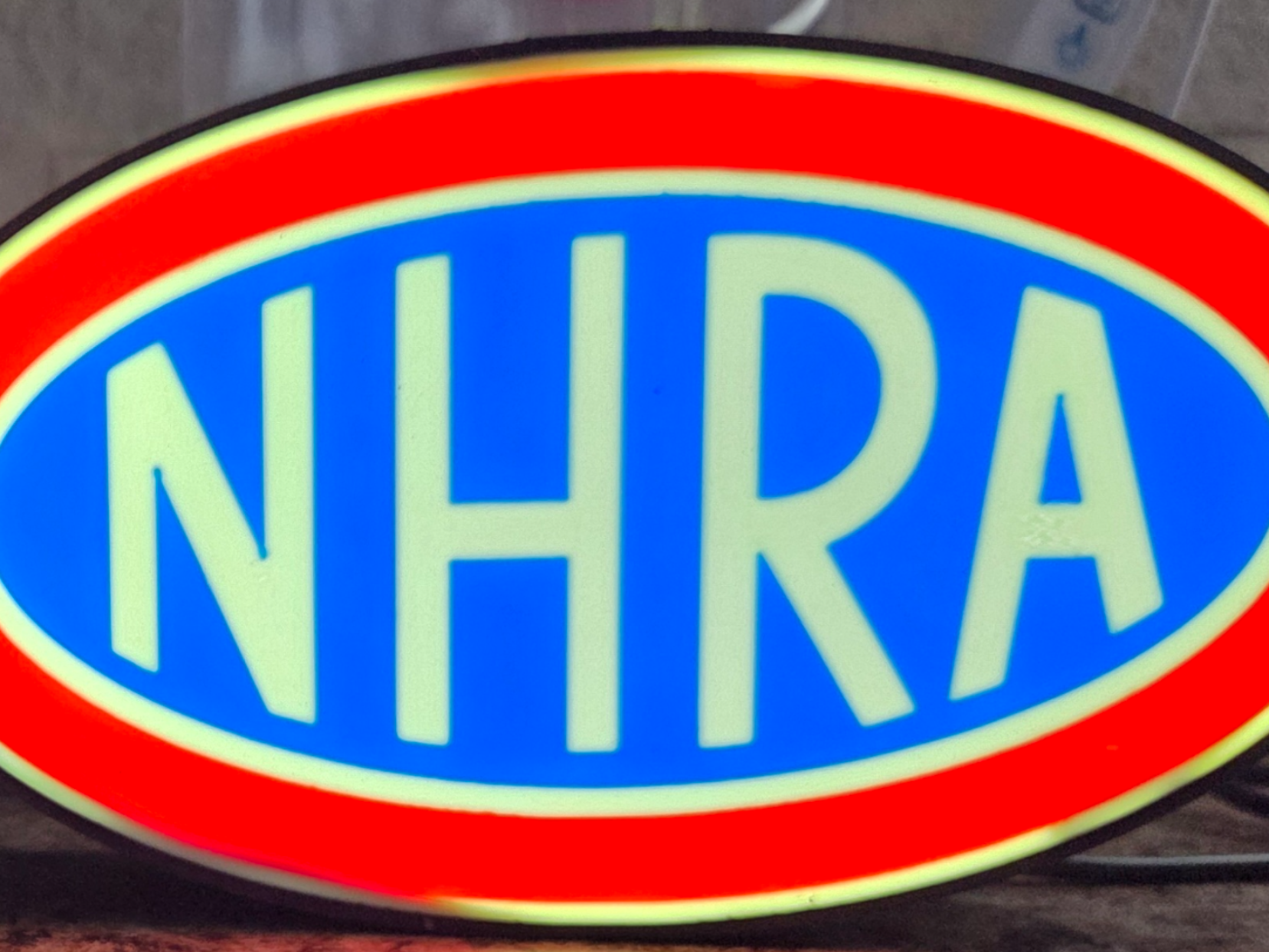 NHRA w/White Outer Ring Light Box