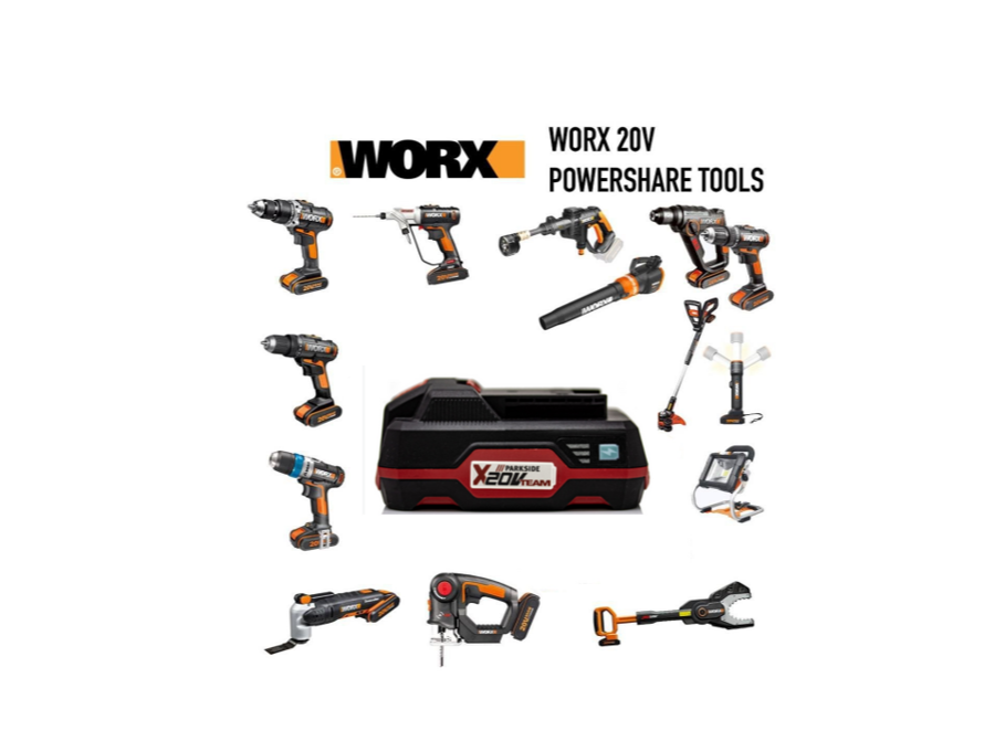 Parkside battery X20V Team adapter for Worx tools