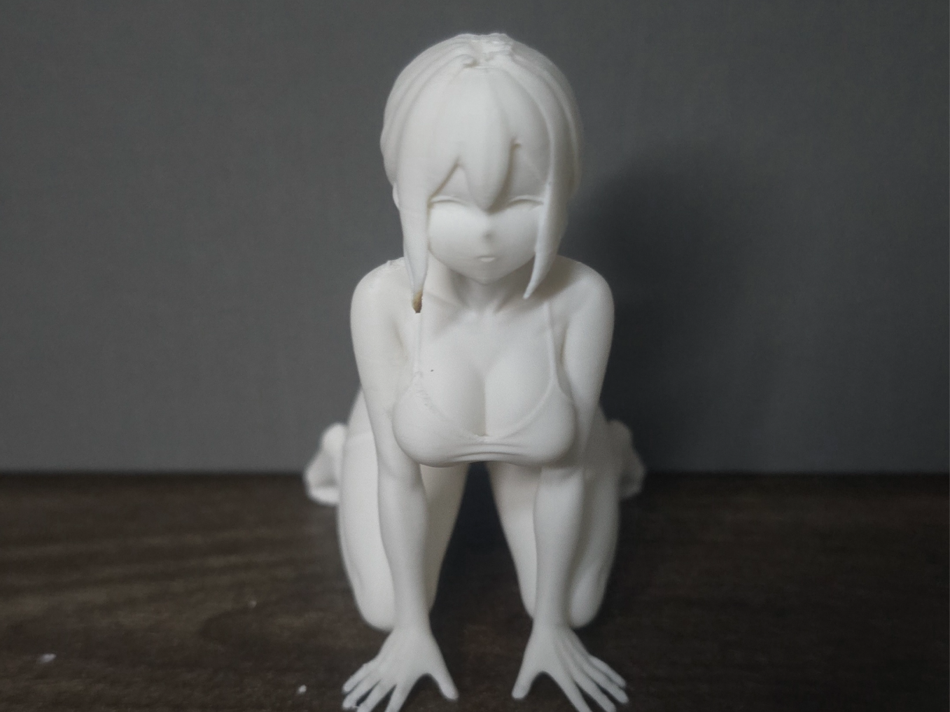 Kneeling girl