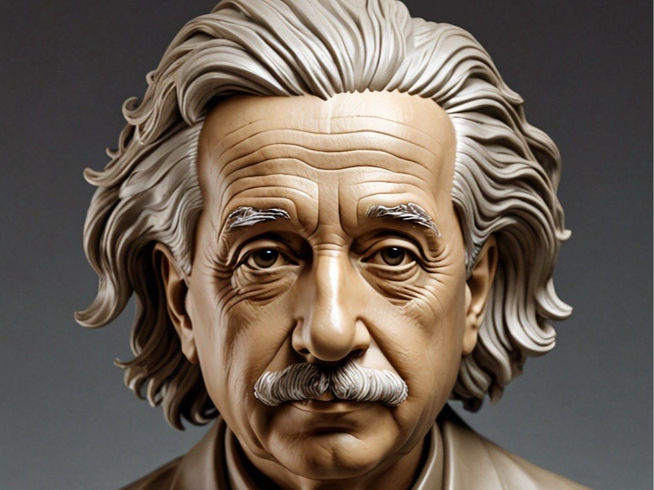 Realistic Albert Einstein Bust