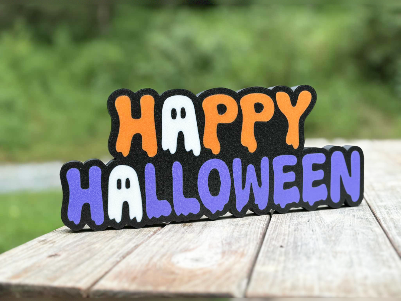 Happy Halloween Ghost table top sign
