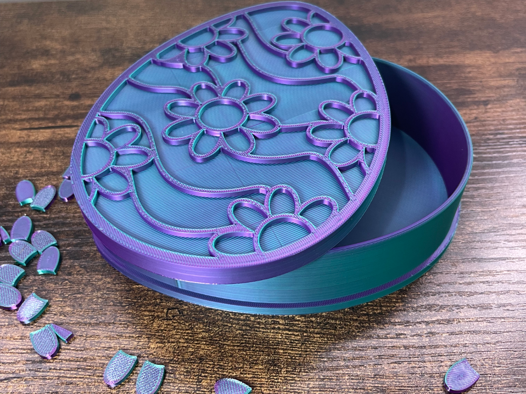 Flower Cutout Easter Egg Box – DIY Puzzle Craft