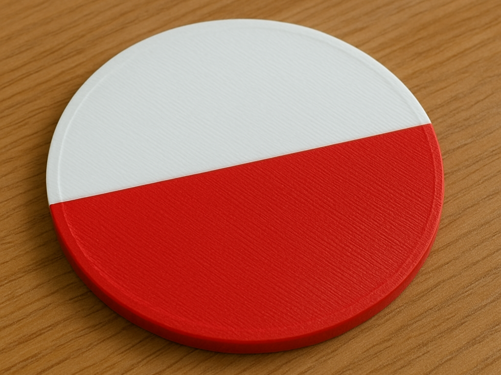 Polish flag coaster