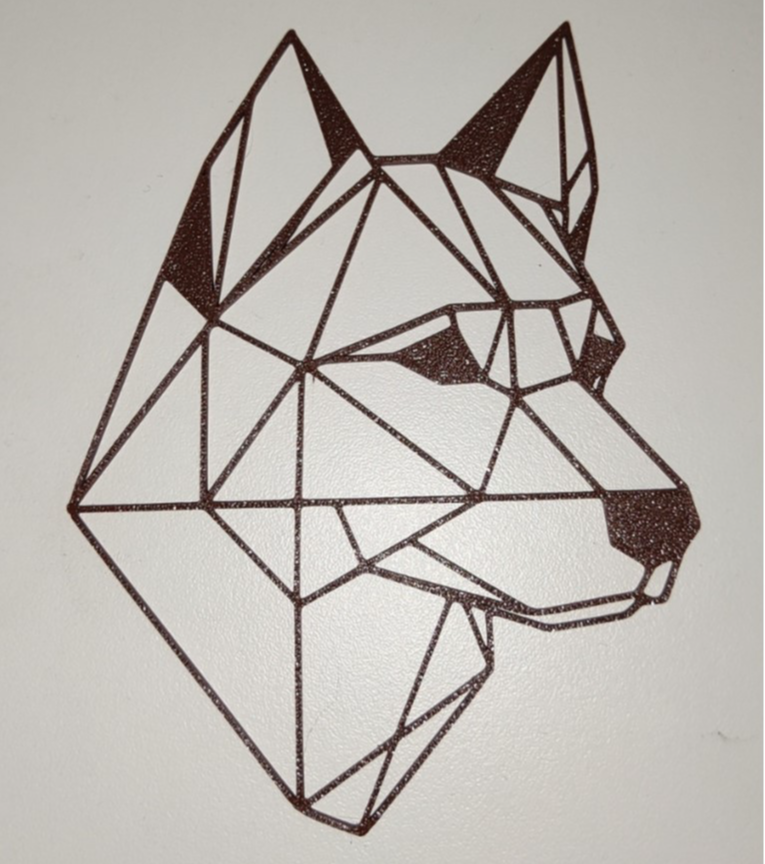 Wall art - 2D line art -Dog