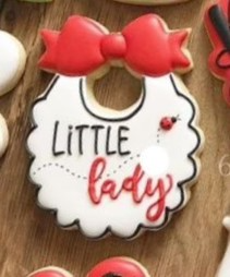 Adorable Bib with Bow 3D Printed Cookie Cutter