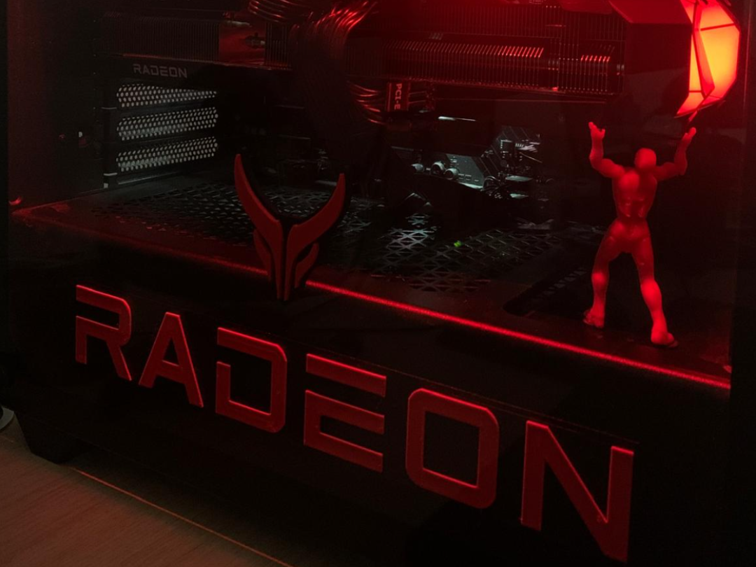 AMD Radeon Logo - 29x4,5cm long Decal for Cases