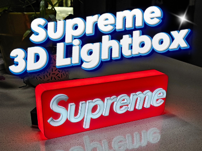 No AMS Supreme 3D Led Lightbox (multipart)