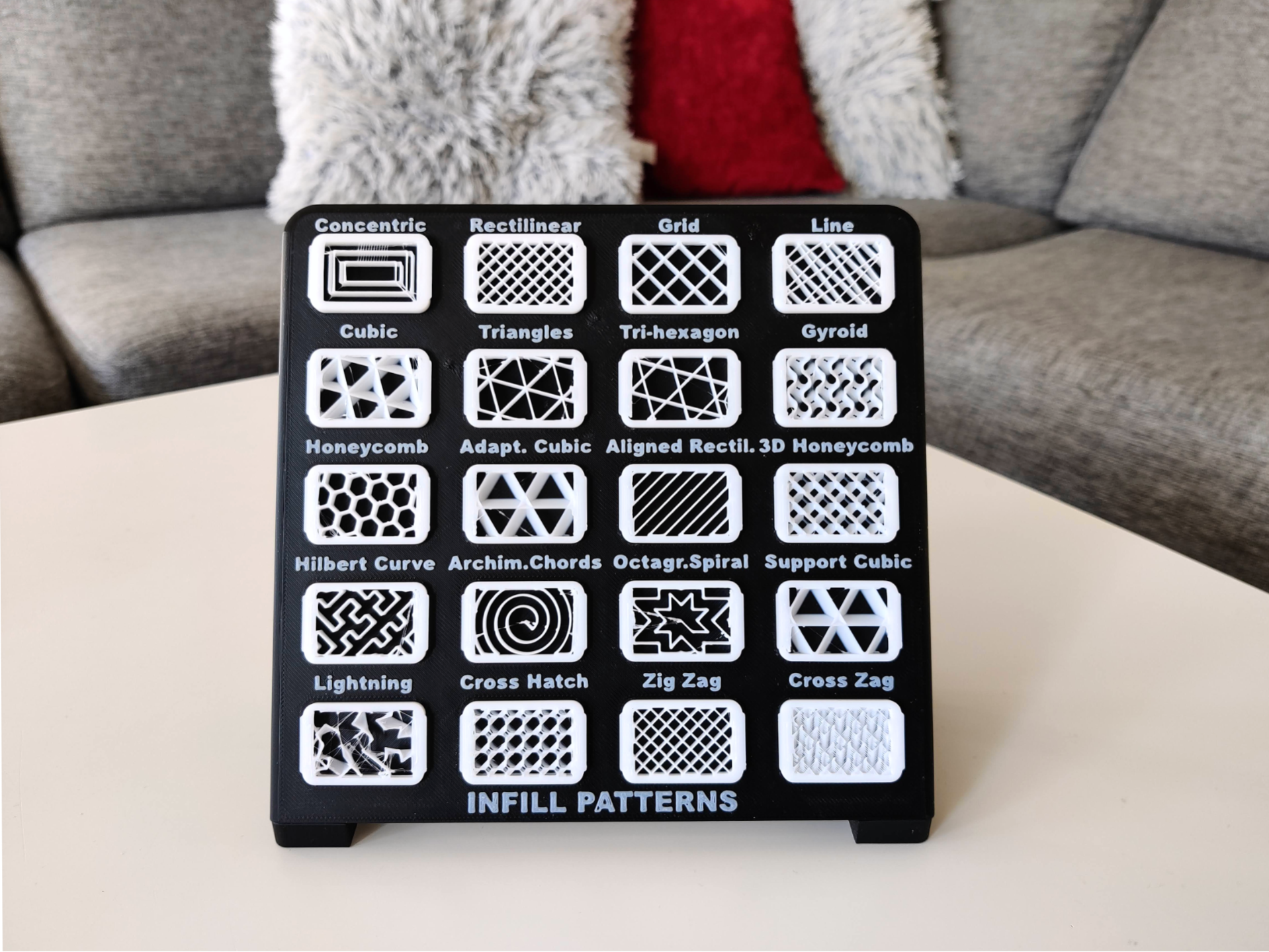 Infill pattern display