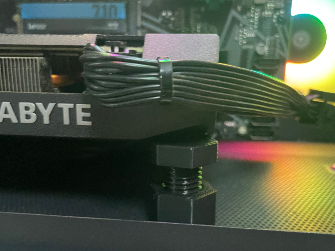 Magnetic MATX GPU graphics card support