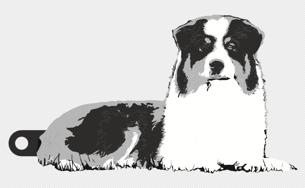 Australian shepherd key chain