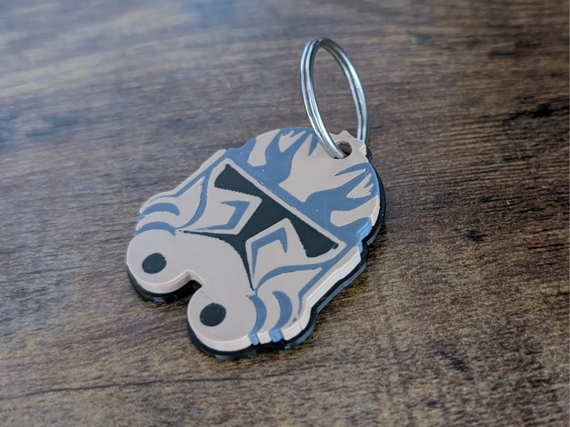 Captain Rex Helmet Keychain – Multi-Colour