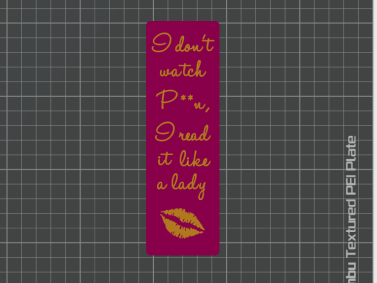 Smut Bookmark. Like a Lady AMS