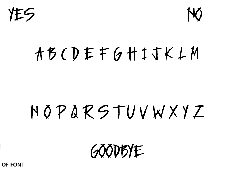 Table Top Ouija Board w/ Planchette