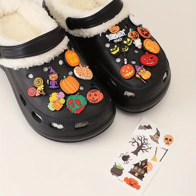 Jack-o'-lantern croc charm (Multi-/Single color)