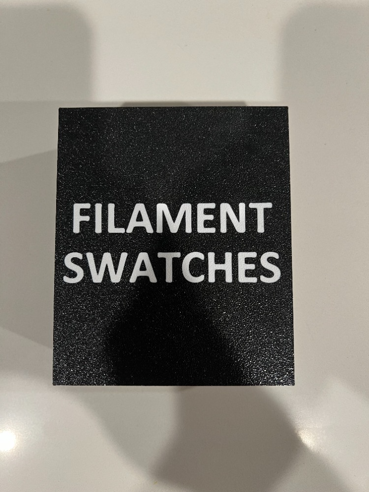Filament Swatch Box and Swatches