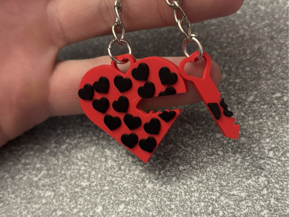 Valentine's Day heart Keychain (under 20 minutes)