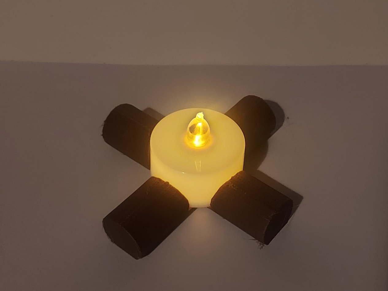 Bonfire Fireplace tealight or candle holder