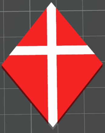 The Danish flag in the form of a diamond kite