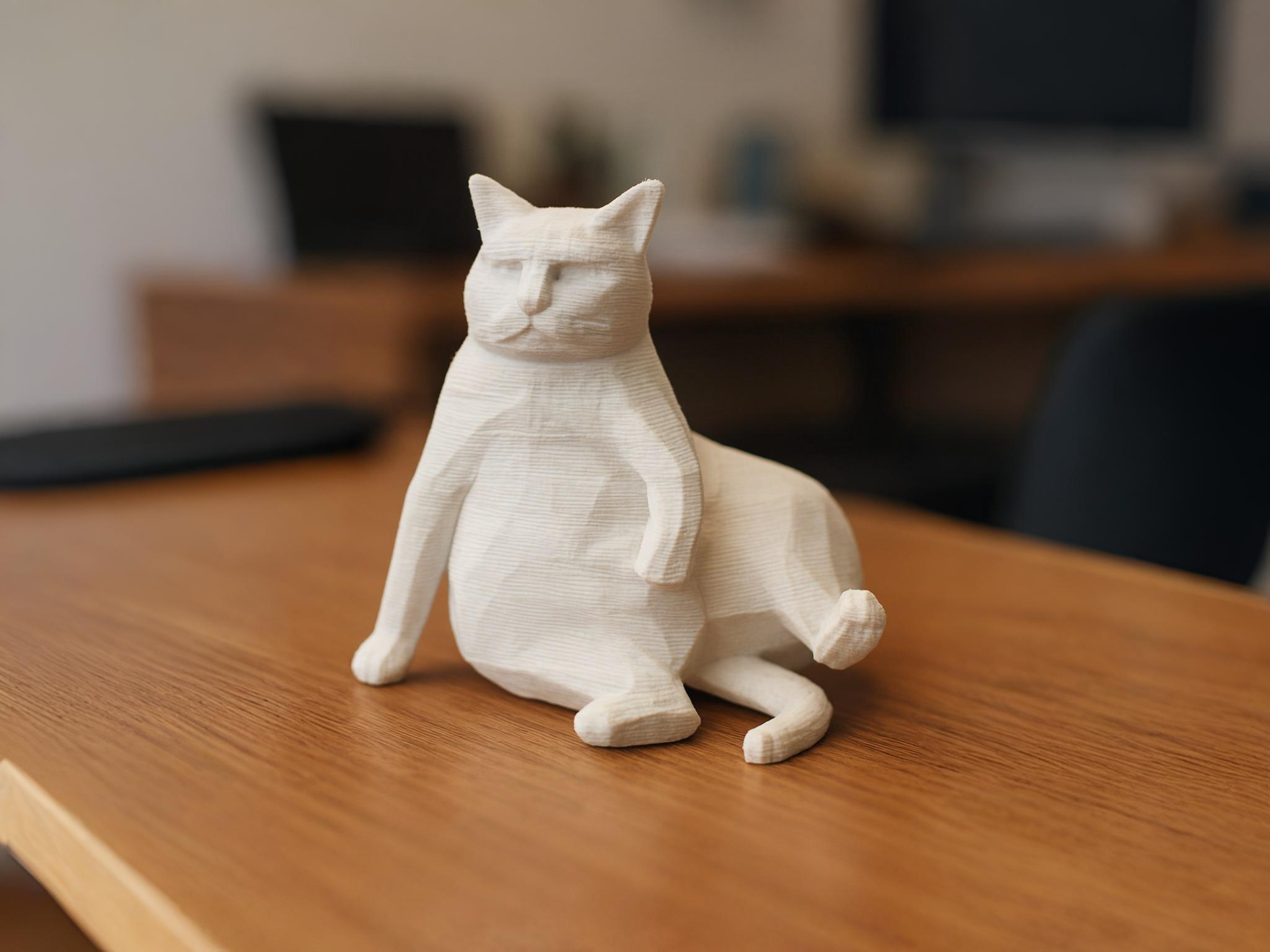 Low poly funny Sitting Cat