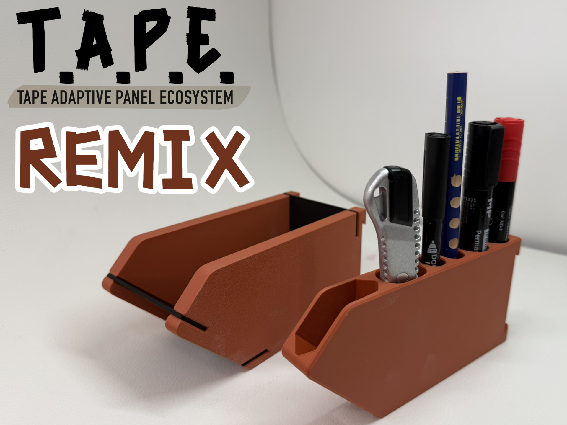 TAPE REMIX STORAGE AND PEN HOLDER